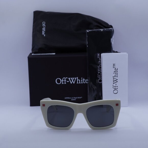Off-White OERI13Y SELMA 0107 Square Sunglasses – White/Grey main image 8